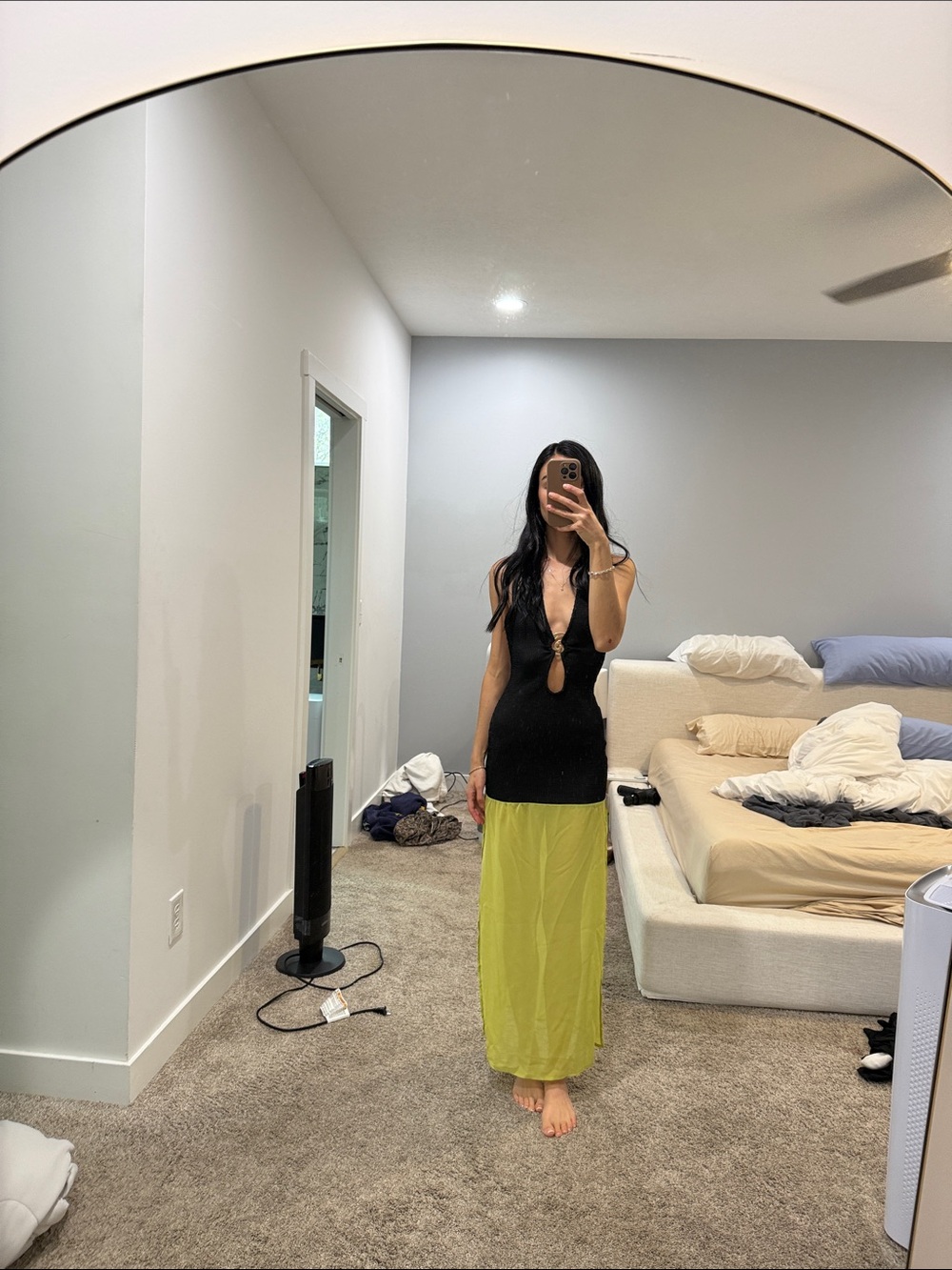 Black Cutout Halter Dress NEVER WORN